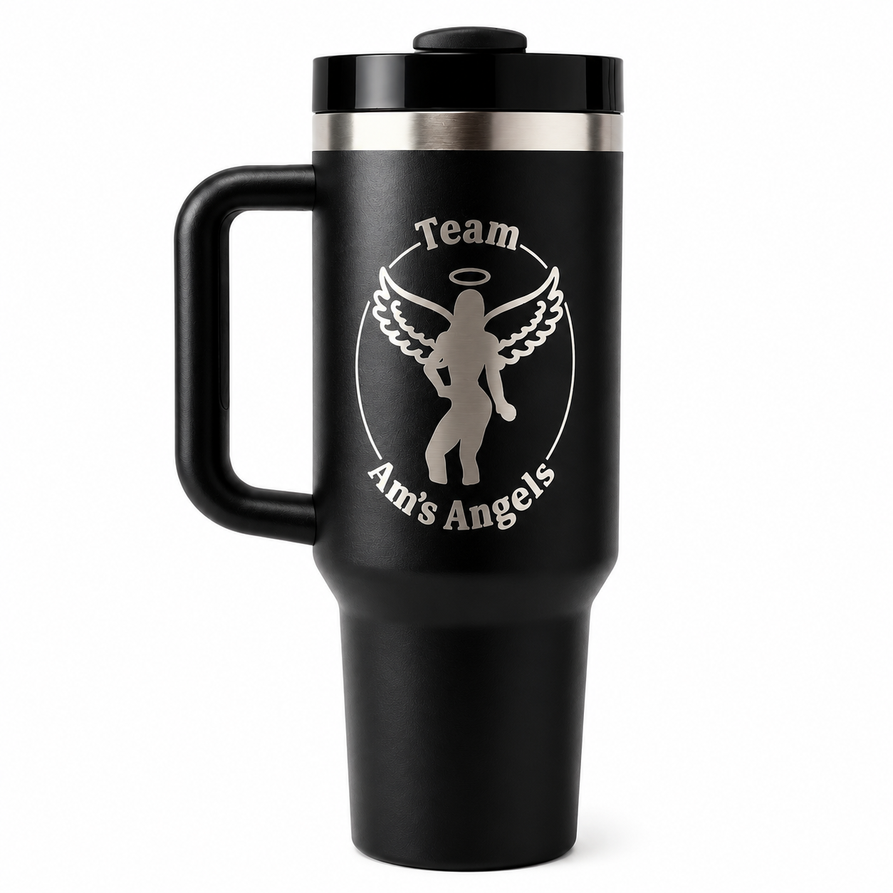 Logo Tumbler - Black Plated, Laser Engraved 40oz