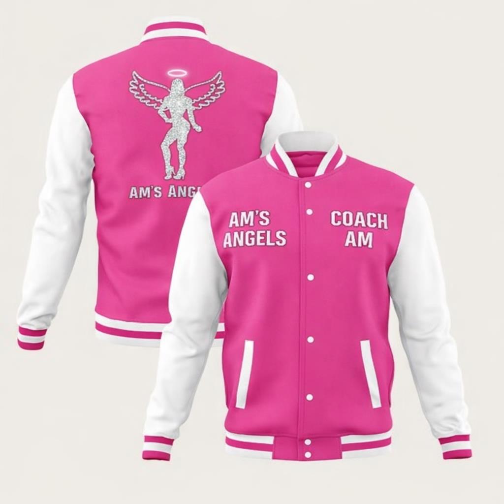 PERSONALIZED AM'S ANGELS LETTERMAN JACKET